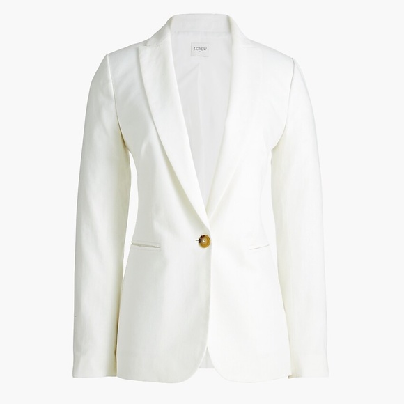 J. Crew Factory Jackets & Blazers - New JCREW Linen-Cotton Holland Blazer in White